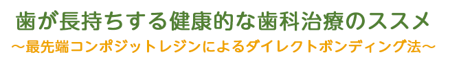 最先端コンポジットレジンによるダイレクトボンディング法